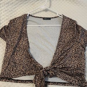 Crop top animal print from Shein